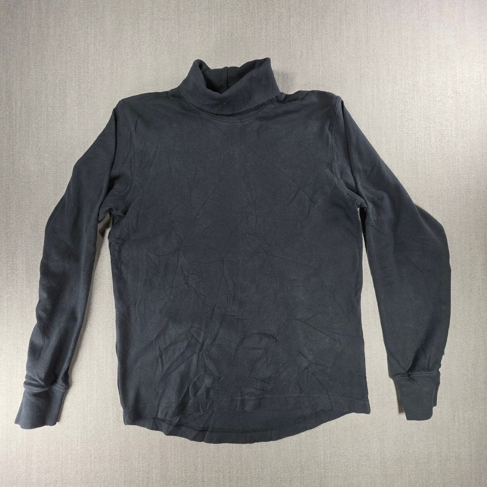 Terramar‎ Turtleneck Top Womens Size M Black 100% Combed Cotton W-6226